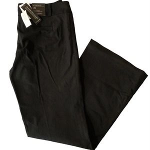 Banana Republic Jackson Fit Flare Leg Dress Pants Black 12 Regular Women Career